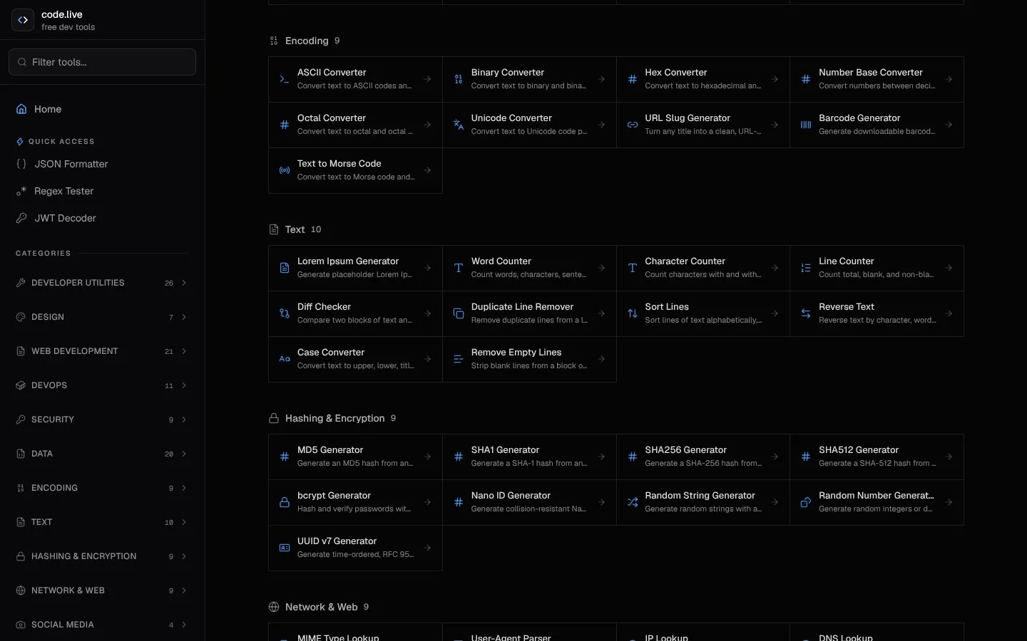 code.live — section 3