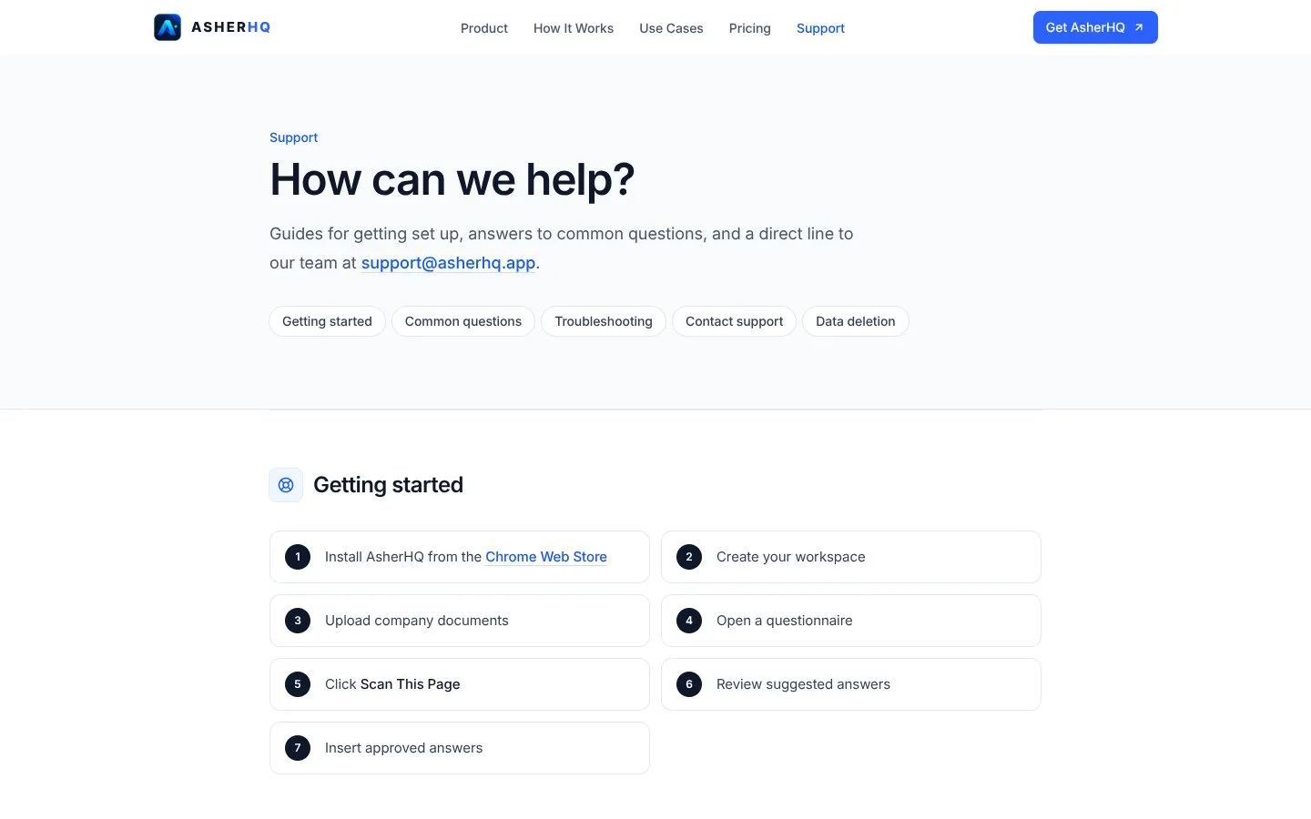 Support | AsherHQ — asherhq.app